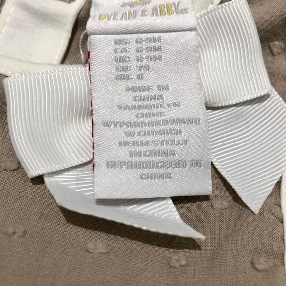 Dylan and Abby Tan and Cream Top and Leggings Size 6-9 Months. - Picture 3 of 3